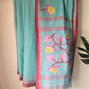 Cotton Jamdani Saree - Akash Bahar