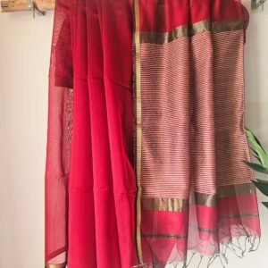 Maheshwari Silk Saree - Red