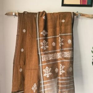 Cotton Jamdani Saree - Haldi Mitti