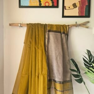 Maheshwari Silk Saree – Mustard