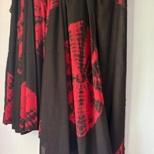 Crimson Eclipse – Shibori Cotton Saree