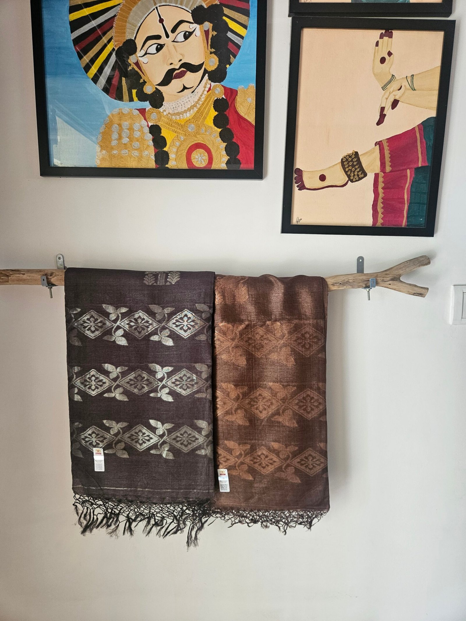 Tussar Jamdani Saree – Tamra - Image 2