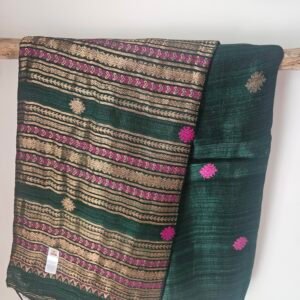 Matka Silk Banarasi Saree – Panna