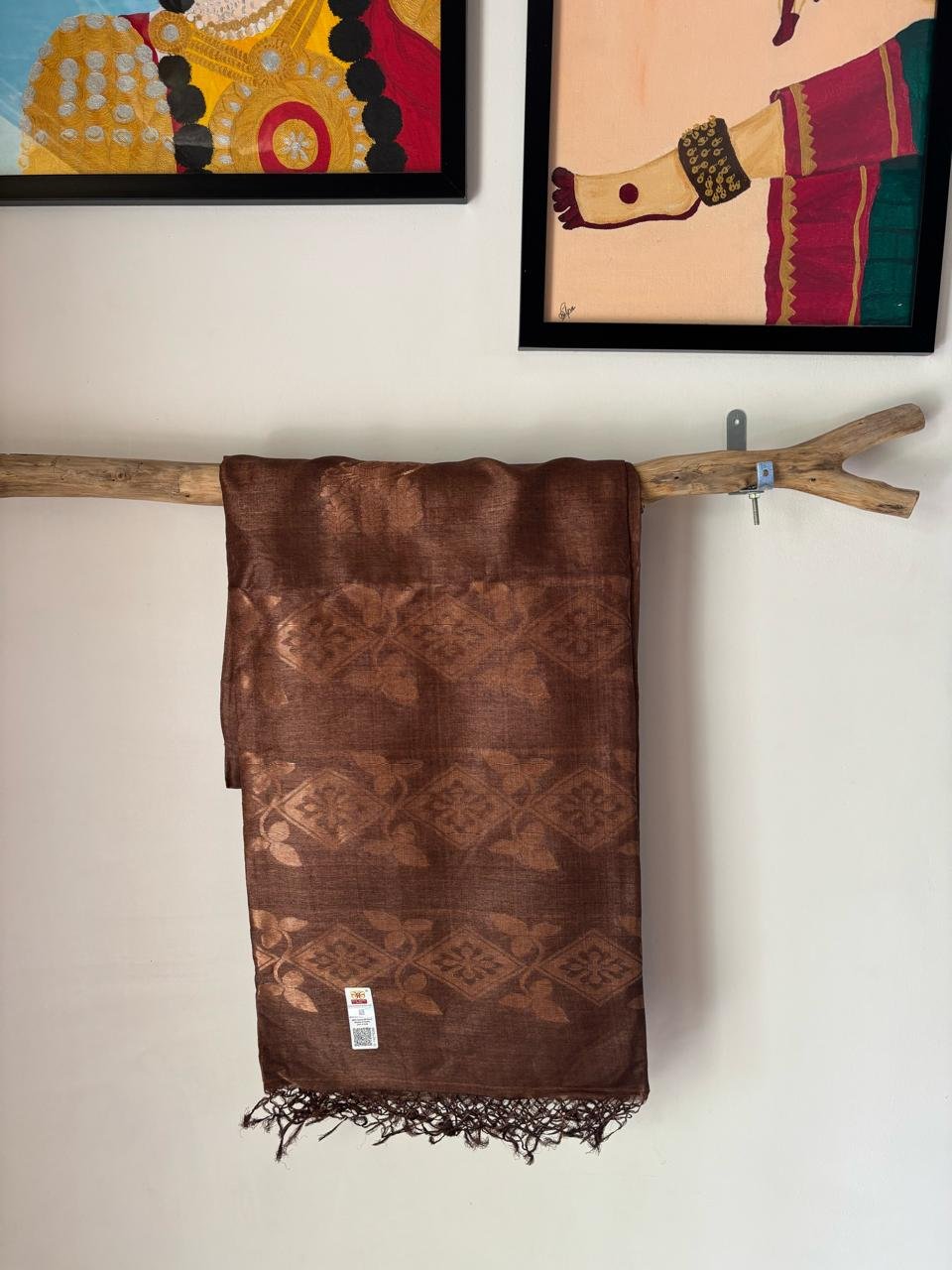 Tussar Jamdani Saree – Tamra