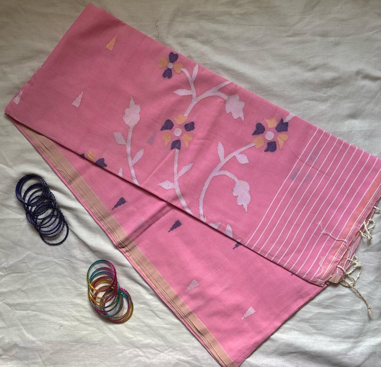 Cotton Needle Jamdani Saree – Laboni