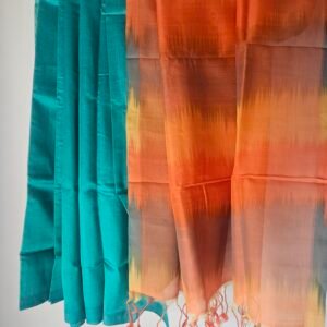 Mangalagiri Cotton Ikat Saree – Aabha Mayur