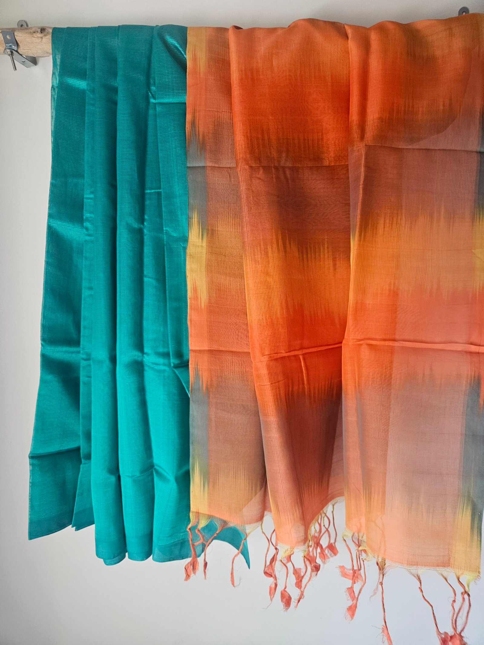 Mangalagiri Cotton Ikat Saree – Aabha Mayur