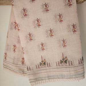 Bhor – Warli Print Cotton Chanderi Saree