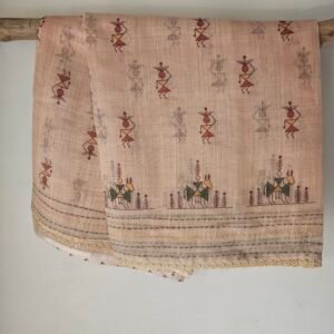 Godhuli – Warli Print Cotton Chanderi Saree